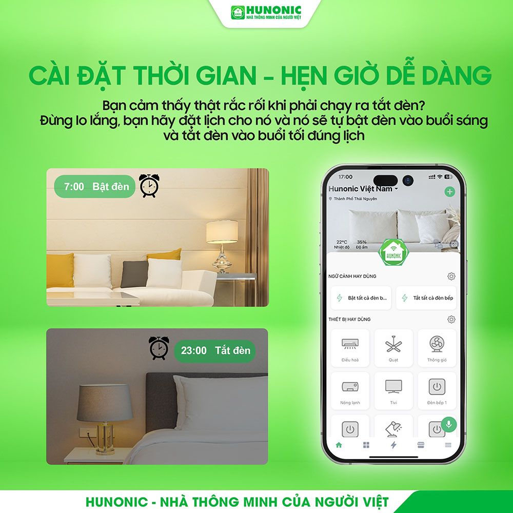 Công Tắc Cảm Ứng 4 Nút Wifi Hunonic Datic Màu Đen